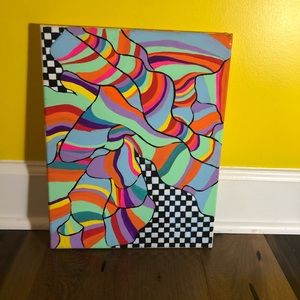 Trippy checkered painting